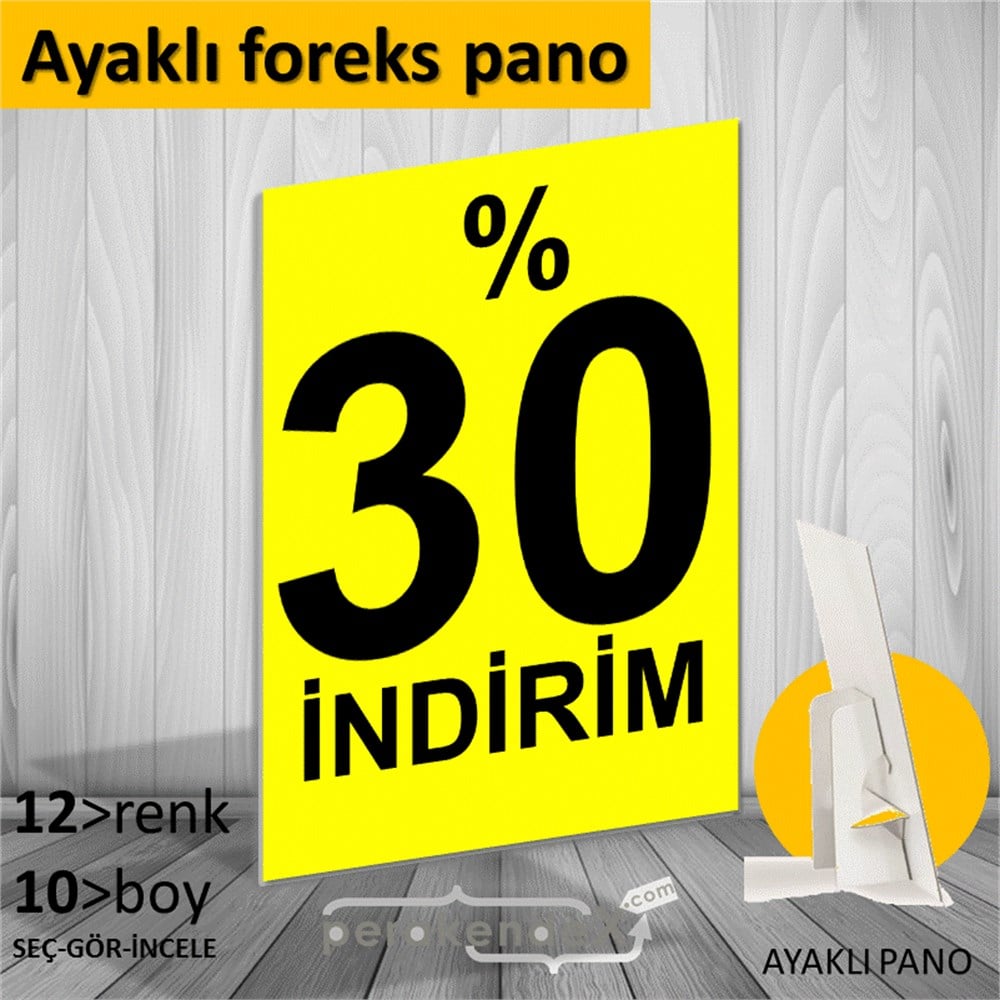 yüzde 30 indirim AYAKLI REKLAM PANOSU -dikdörtgen,tek yön baskı