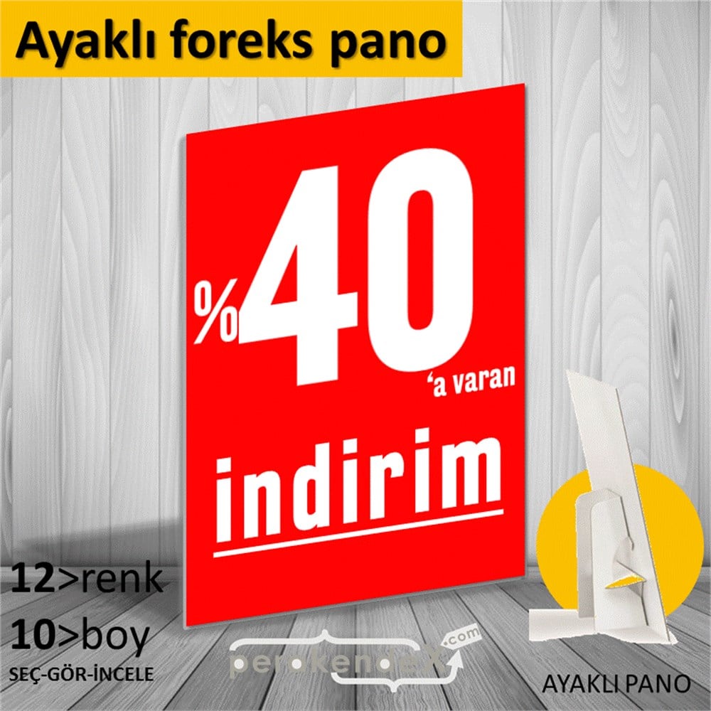 yüzde 40 a varan indirim AYAKLI REKLAM PANOSU -dikdörtgen,tek yön baskı