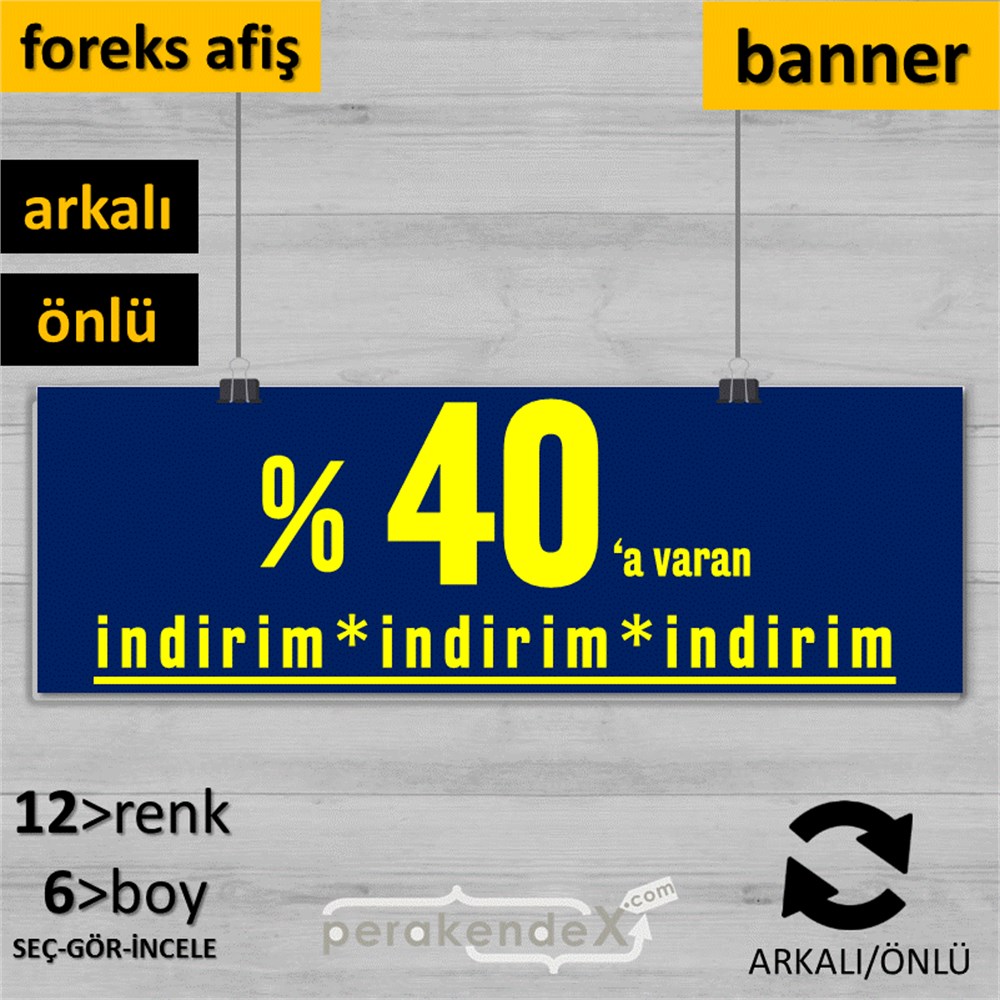 yüzde 40 a varan indirim SERT PLASTİK BANNER  -dikdörtgen,çift yön baskı