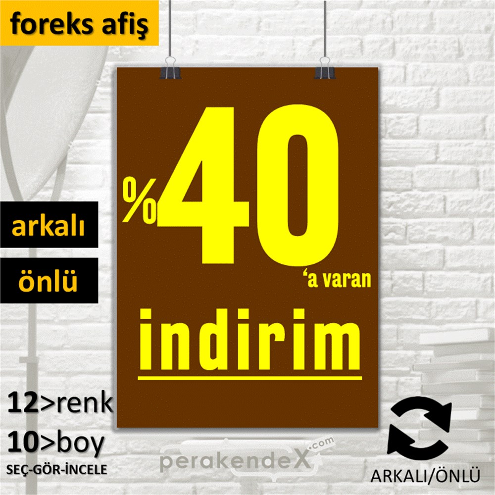 yüzde 40 a varan indirim SERT PLASTİK POSTER -dikdörtgen,çift yön baskı