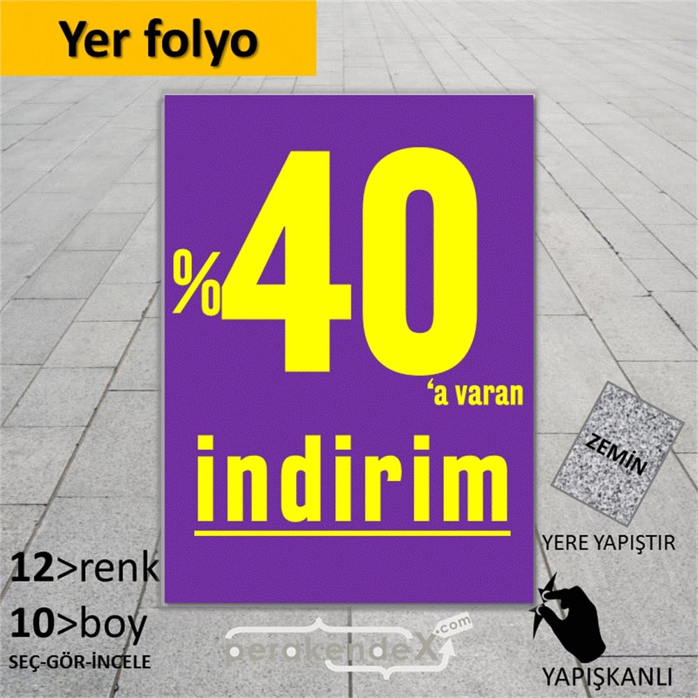 yüzde 40 a varan indirim YER ZEMİNE YAPIŞIR -dikdörtgen,tek yön baskı