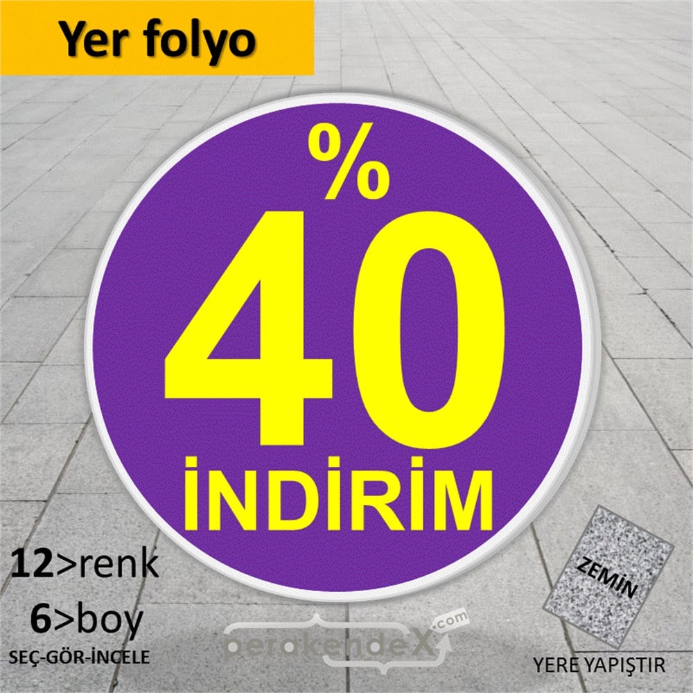 yüzde 40 indirim YER ZEMİNE YAPIŞIR -oval,tek yön baskı