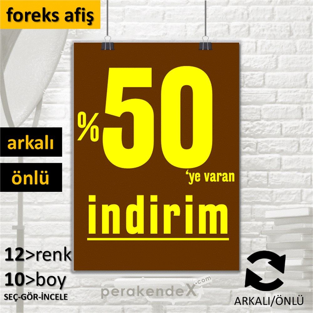 yüzde 50 ye varan indirim SERT PLASTİK POSTER -dikdörtgen,çift yön baskı