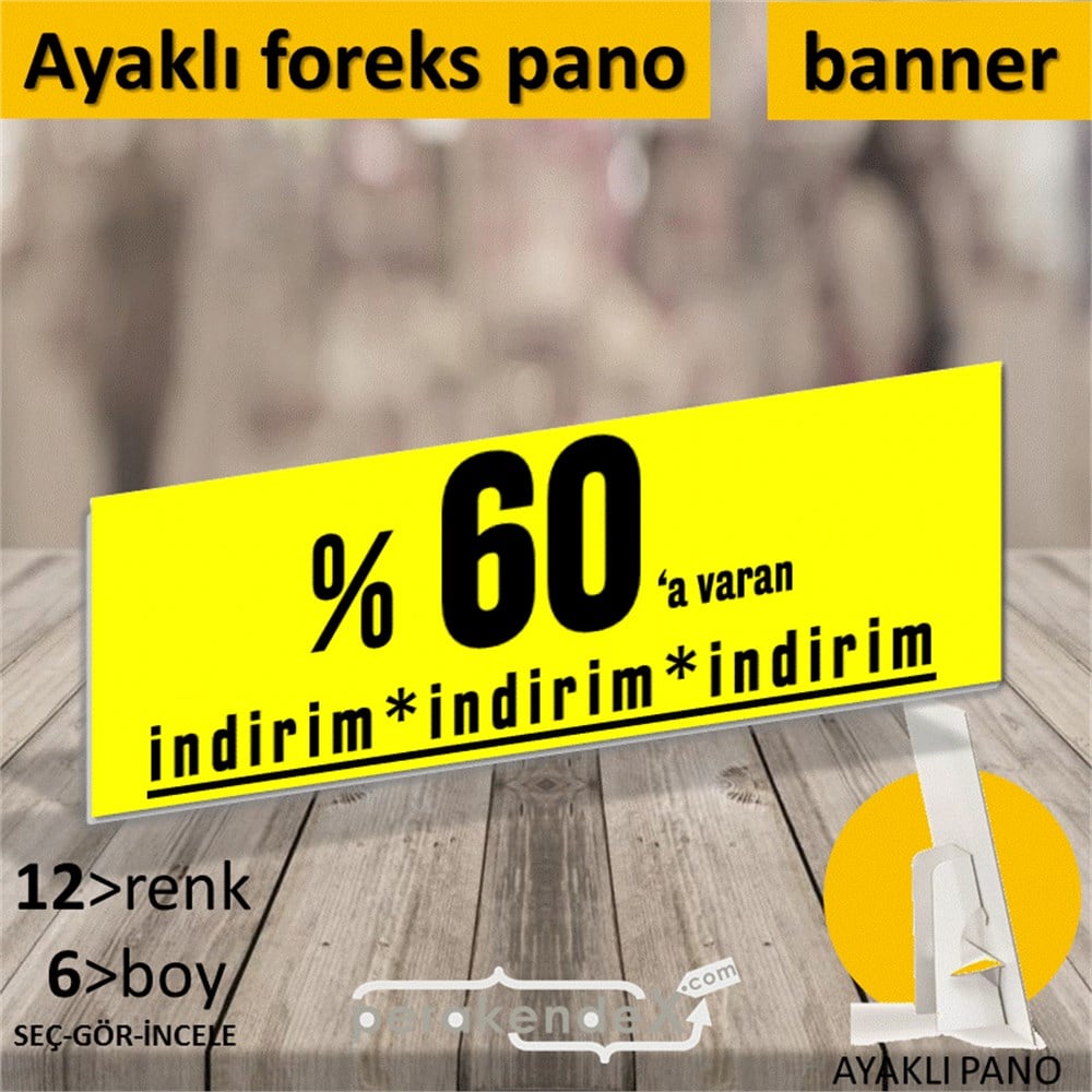 yüzde 60 a varan indirim AYAKLI REKLAM BANNER -dikdörtgen,tek yön baskı