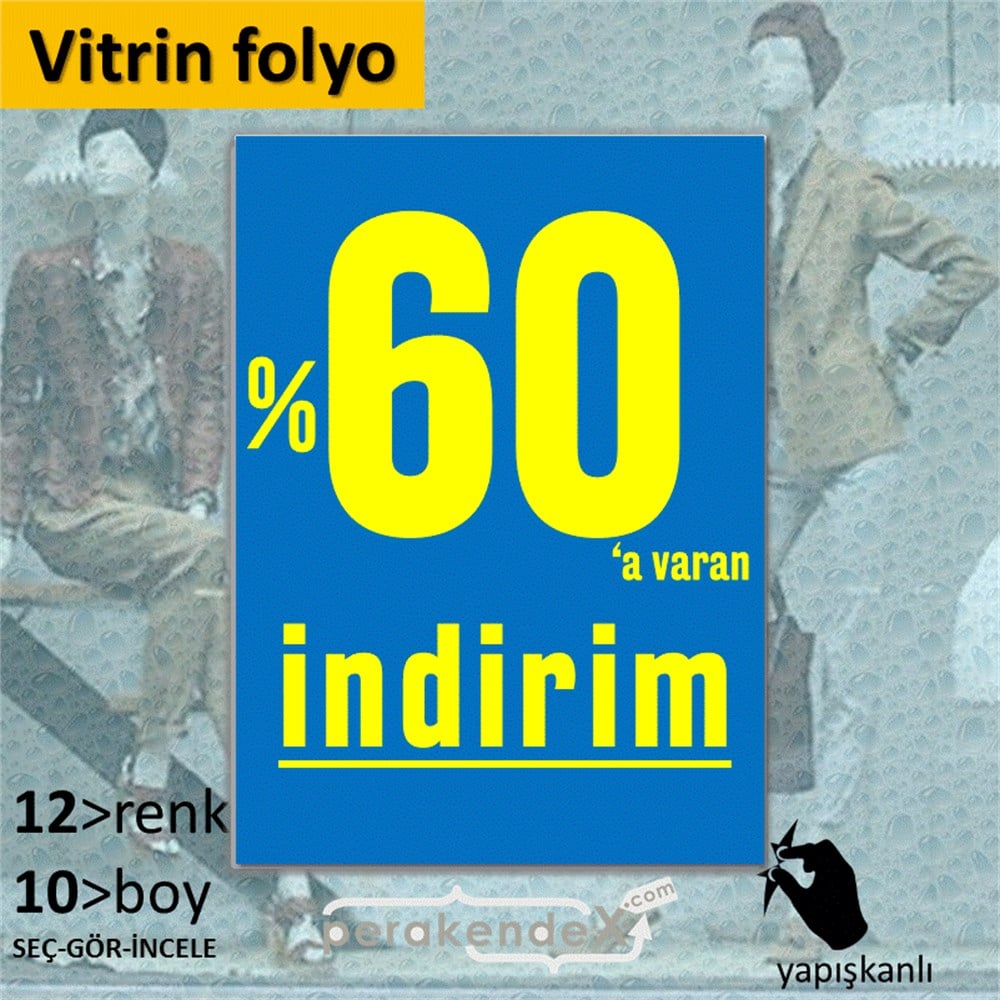 yüzde 60 a varan indirim CAMA YAPIŞAN FOLYO -dikdörtgen,tek yön baskı