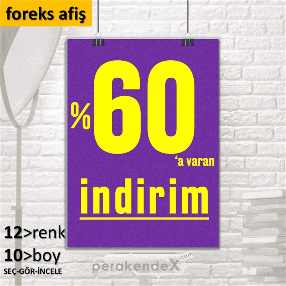 yüzde 60 a varan indirim SERT PLASTİK POSTER -dikdörtgen,tek yön baskı