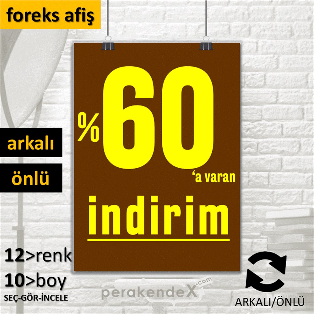 yüzde 60 a varan indirim SERT PLASTİK POSTER -dikdörtgen,çift yön baskı