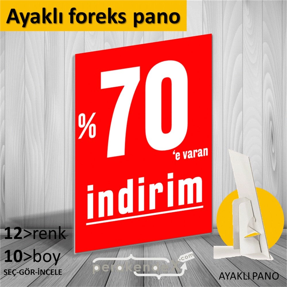yüzde 70 e varan indirim AYAKLI REKLAM PANOSU -dikdörtgen,tek yön baskı