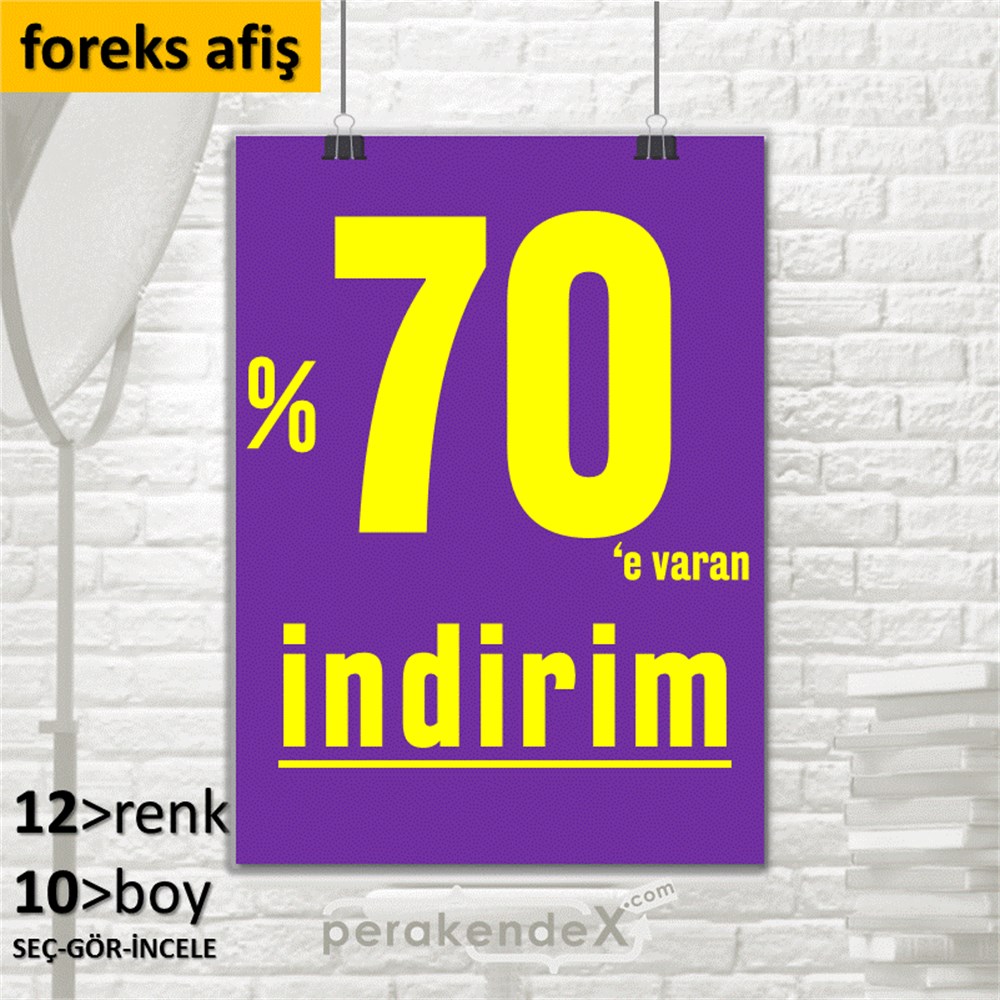 yüzde 70 e varan indirim SERT PLASTİK POSTER -dikdörtgen,tek yön baskı