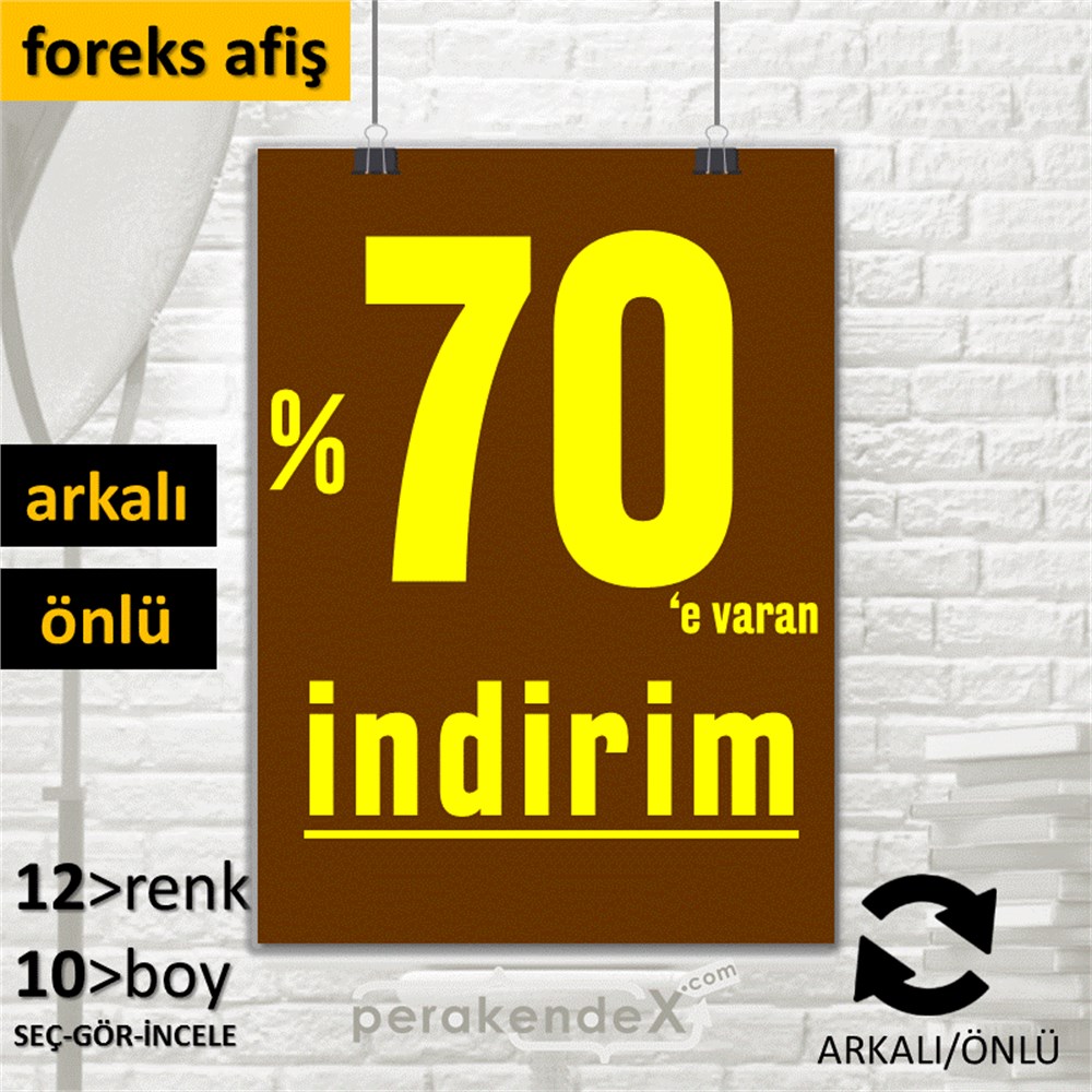 yüzde 70 e varan indirim SERT PLASTİK POSTER -dikdörtgen,çift yön baskı
