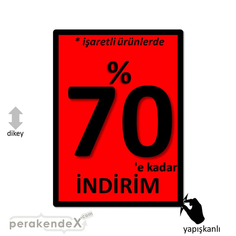 yüzde 70 indirim * işaretli ürünlerde CAMA YAPIŞAN FOLYO -dikdörtgen,tek yön baskı