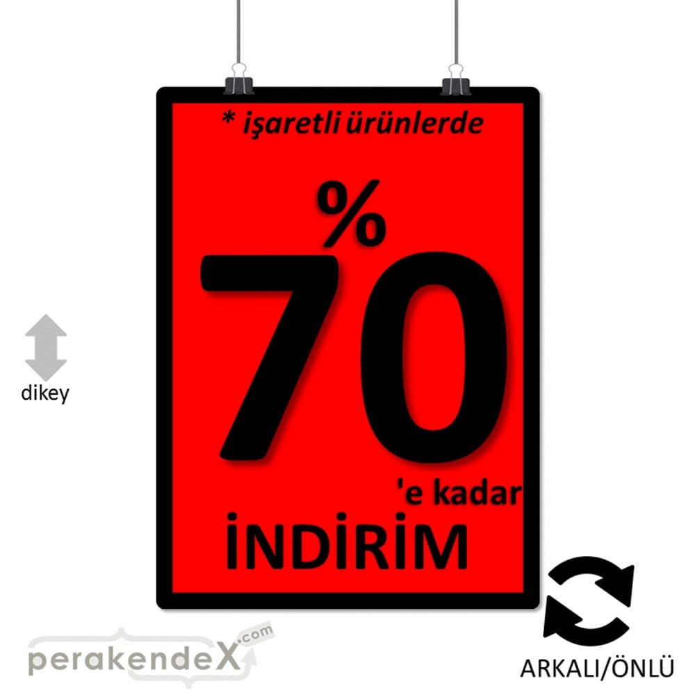 yüzde 70 indirim * işaretli ürünlerde POSTERİ -dikdörtgen,çift yön baskı