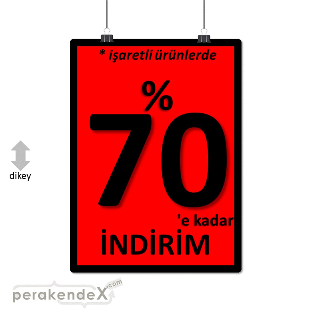 yüzde 70 indirim * işaretli ürünlerde SERT PLASTİK POSTER -dikdörtgen,tek yön baskı