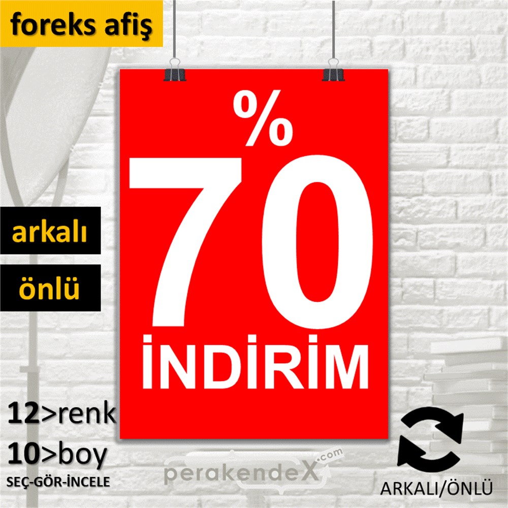yüzde 70 indirim SERT PLASTİK POSTER -dikdörtgen,çift yön baskı