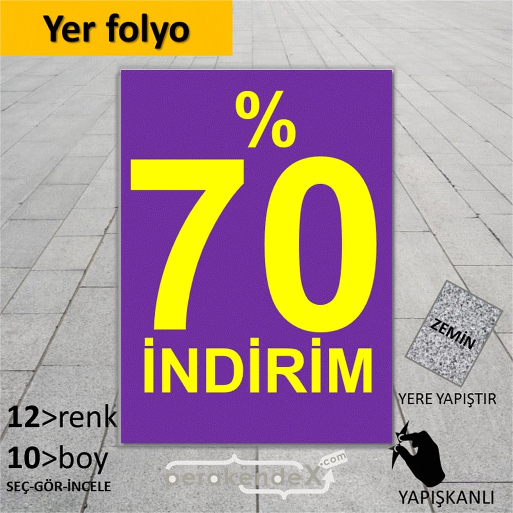 yüzde 70 indirim YER ZEMİNE YAPIŞIR -dikdörtgen,tek yön baskı
