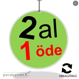 2 al 1 öde DÖNKARTI -oval,çift yön baskı