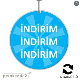 3X indirim DÖNKARTI -oval,çift yön baskı