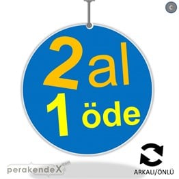 2 al 1 öde DÖNKARTI -oval,çift yön baskı