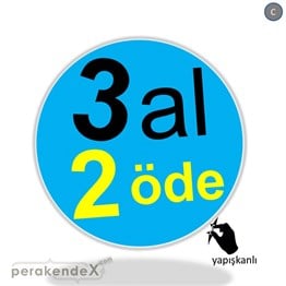 3 al 2 öde CAMA YAPIŞAN FOLYO -oval,tek yön baskı