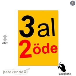 3 al 2 öde CAMA YAPIŞAN FOLYO -dikdörtgen,tek yön baskı