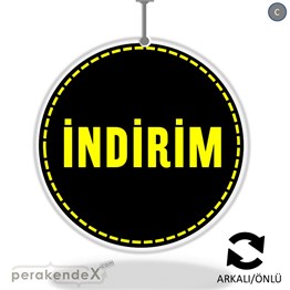 standart indirim DÖNKARTI -oval,çift yön baskı