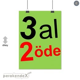 3 al 2 öde SERT PLASTİK POSTER -dikdörtgen,tek yön baskı