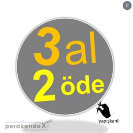 3 al 2 öde CAMA YAPIŞAN FOLYO -oval,tek yön baskı