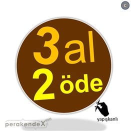 3 al 2 öde CAMA YAPIŞAN FOLYO -oval,tek yön baskı