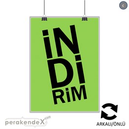 heceli indirim POSTERİ -dikdörtgen,çift yön baskı