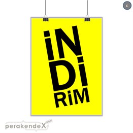 heceli indirim POSTERİ -dikdörtgen,tek yön baskı
