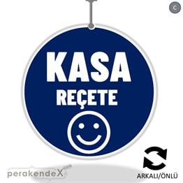 Kasa Reçete Yazısı DÖNKART -oval,çift yön baskıdön-kart