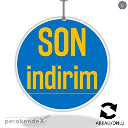 son indirim  DÖNKART -oval,çift yön baskı