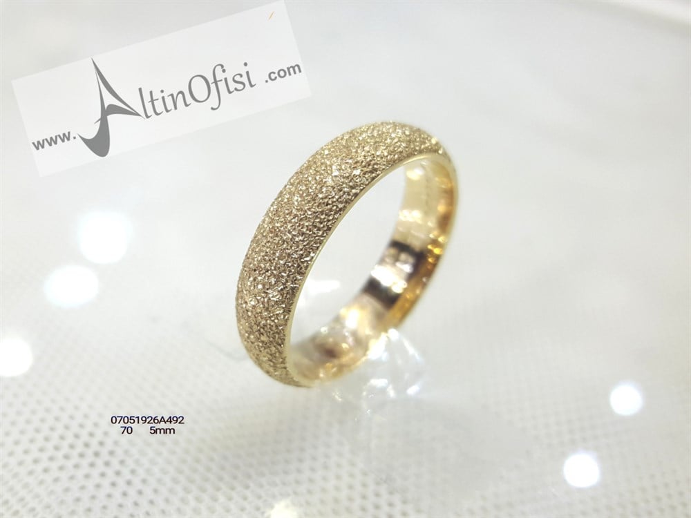 Alyans 5mm Genişlik 14 ayar altın