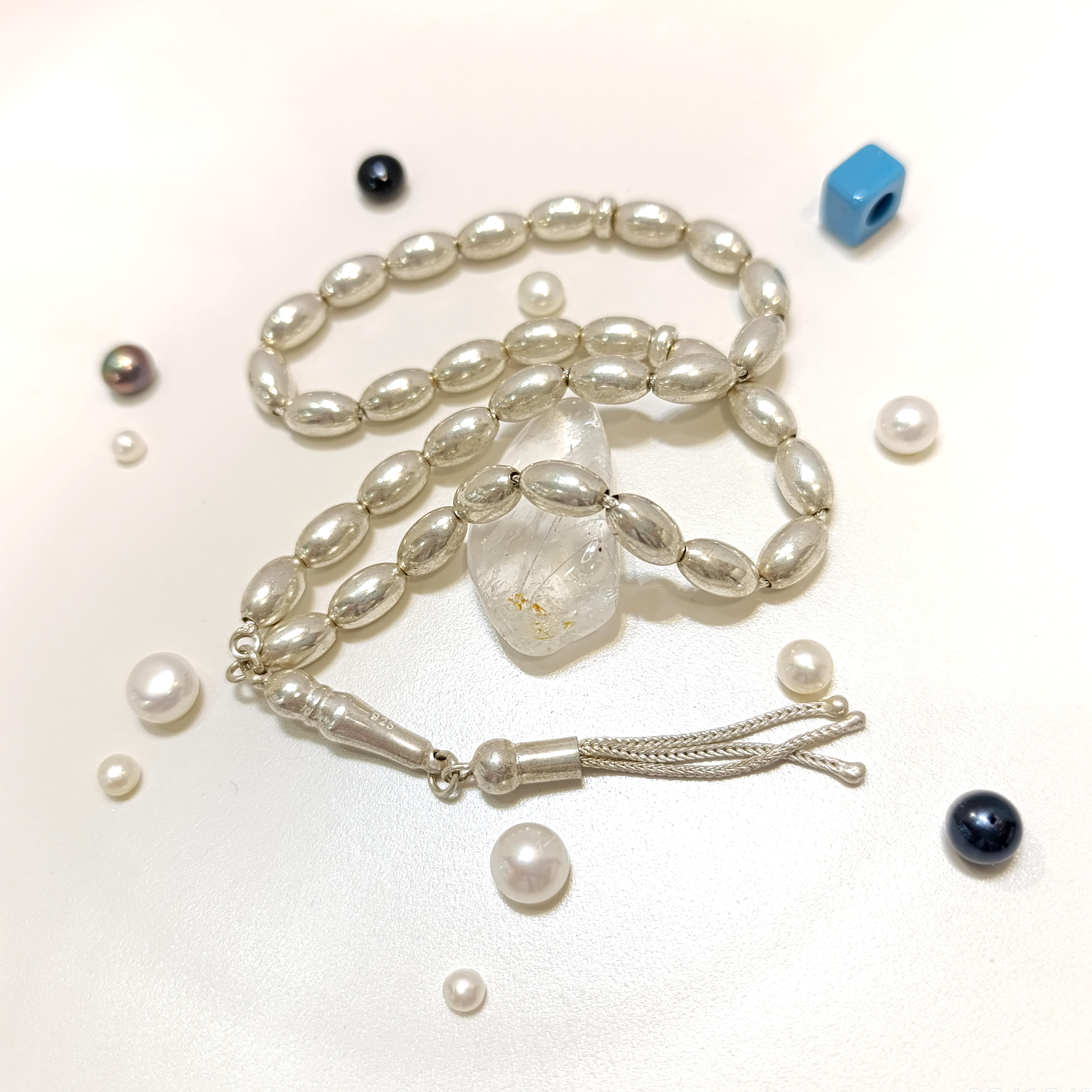 Oval 925 Ayar Gümüş Tesbih HD VİDEOLU