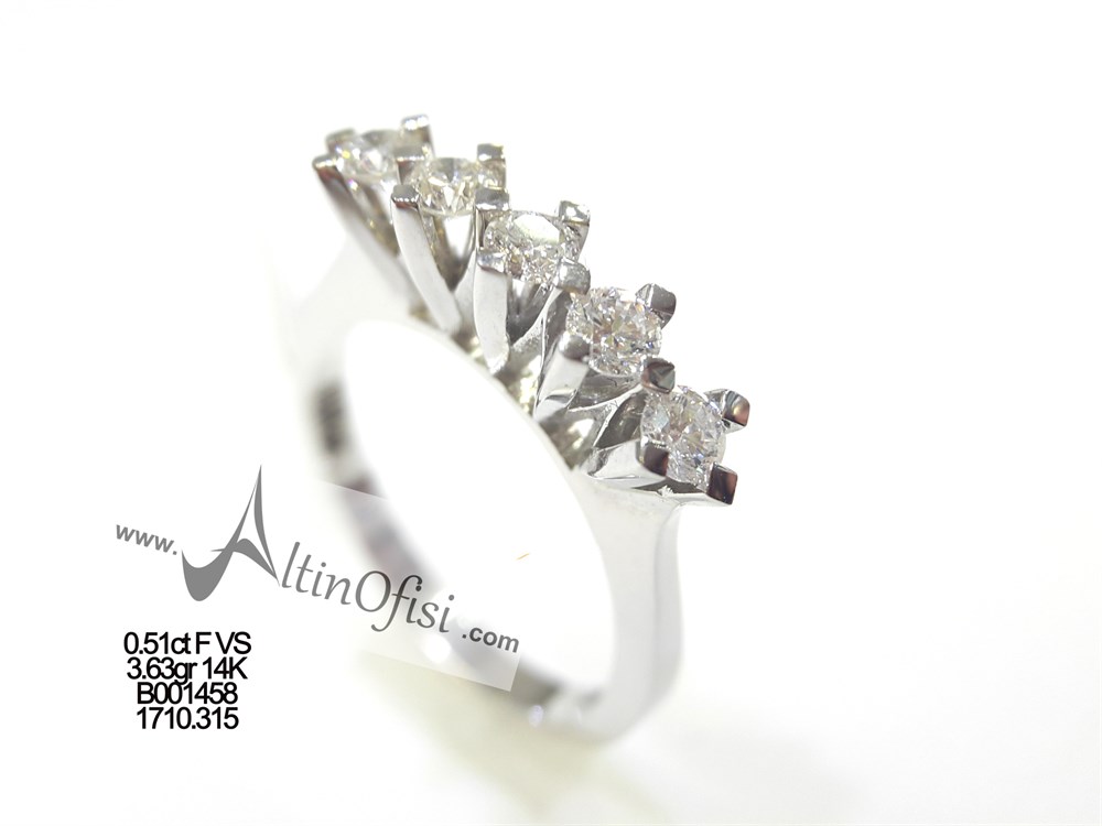 Pırlanta Beştaş 0,51ct F SI 14K Altın 3,63gr