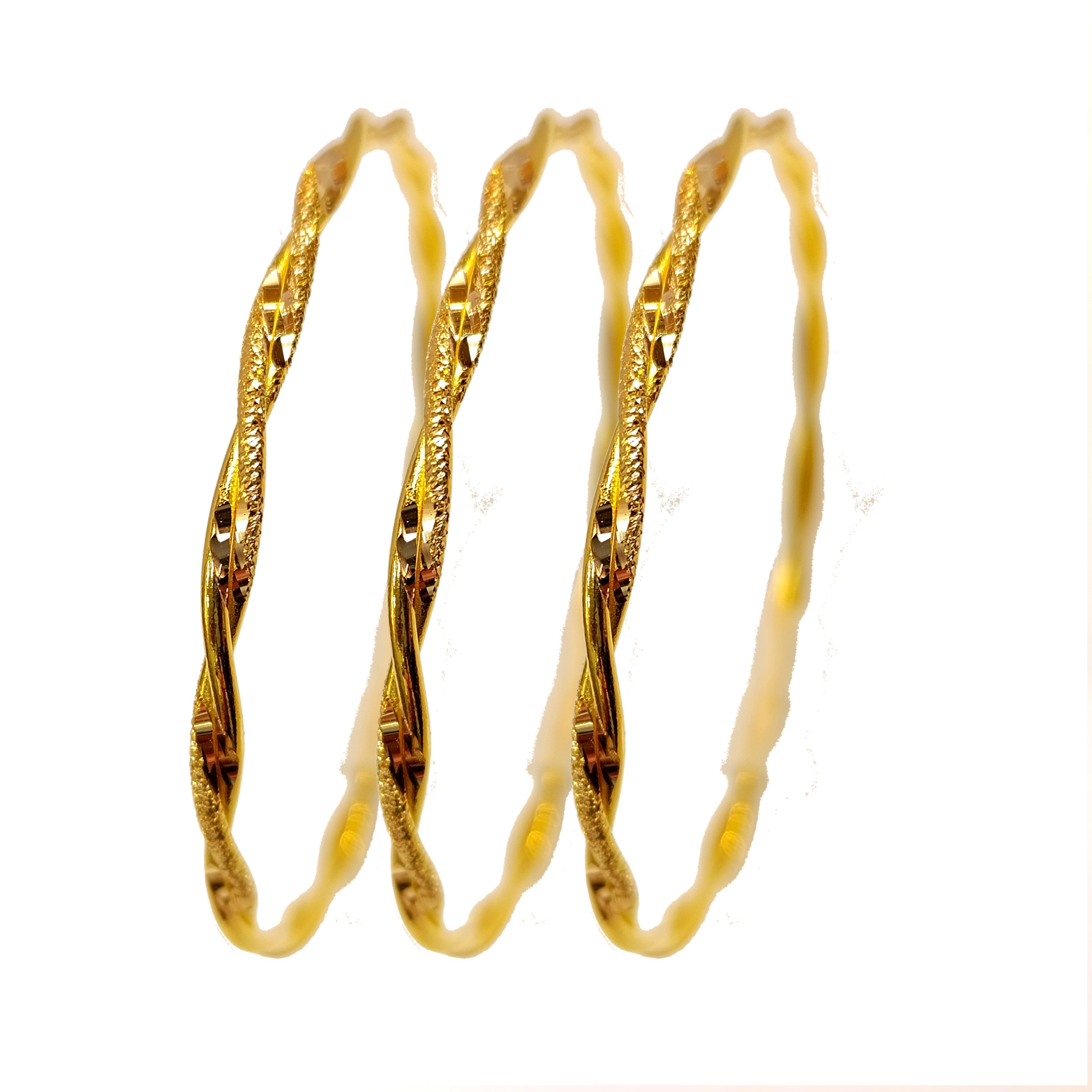 15gr İşçiliksiz İkili Simli Kalemli Burma Bilezik 22 Ayar Yatırım ve Tasarruf