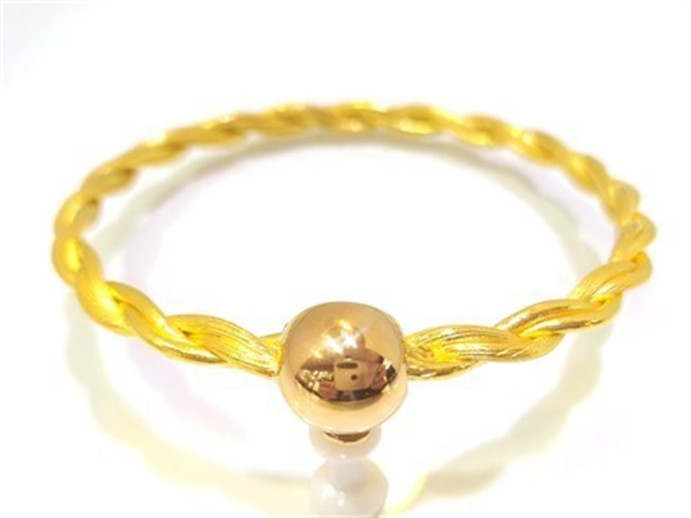 50gr İşçiliksiz Top Kilitli Örgü Bilezik 22 Ayar Altın Yatırım ve Tasarruf İçin