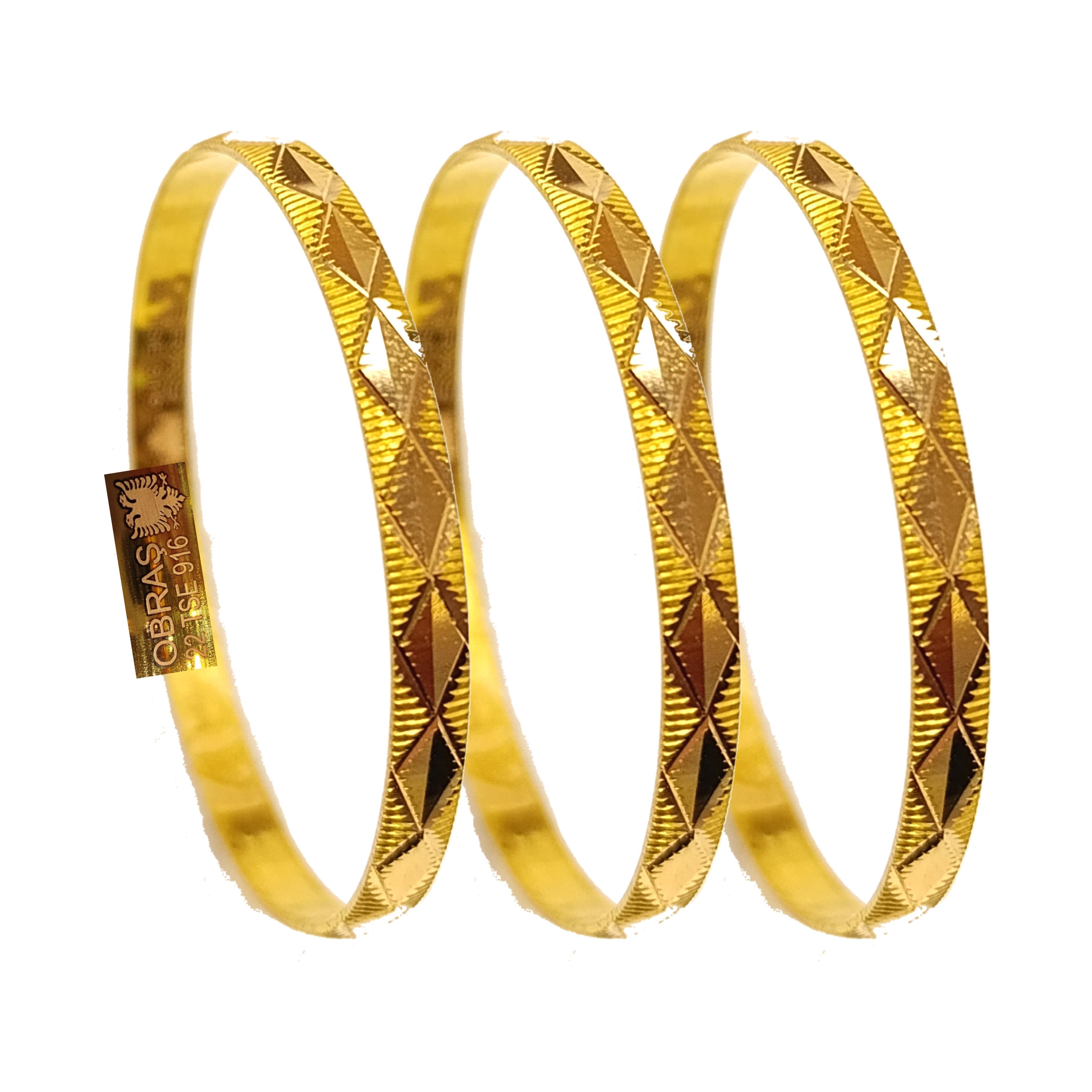 4gr Bebek Çocuk İşçiliksiz Baklava Dilimi Üç Köşe Bilezik 22 Ayar Altın