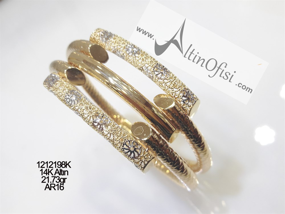 Kaburga Kelepçe Bilezik 14 Ayar Altın