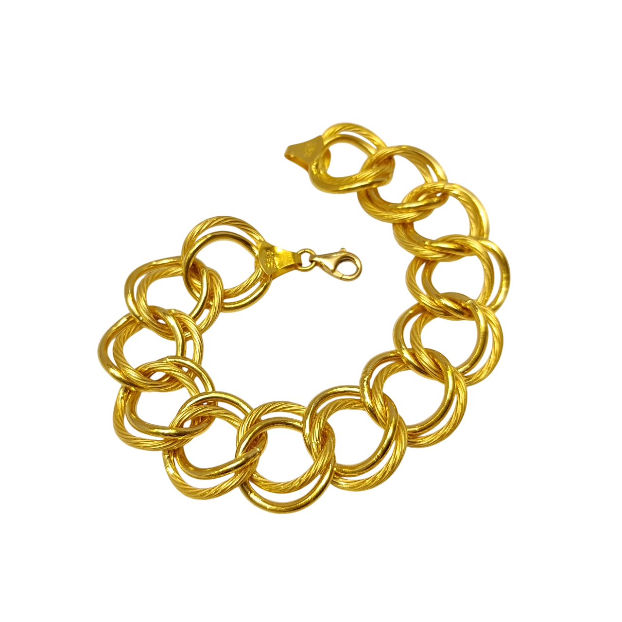 20mm Saman Yolu Bileklik Künye 22 Ayar Altın HD VİDEOLU