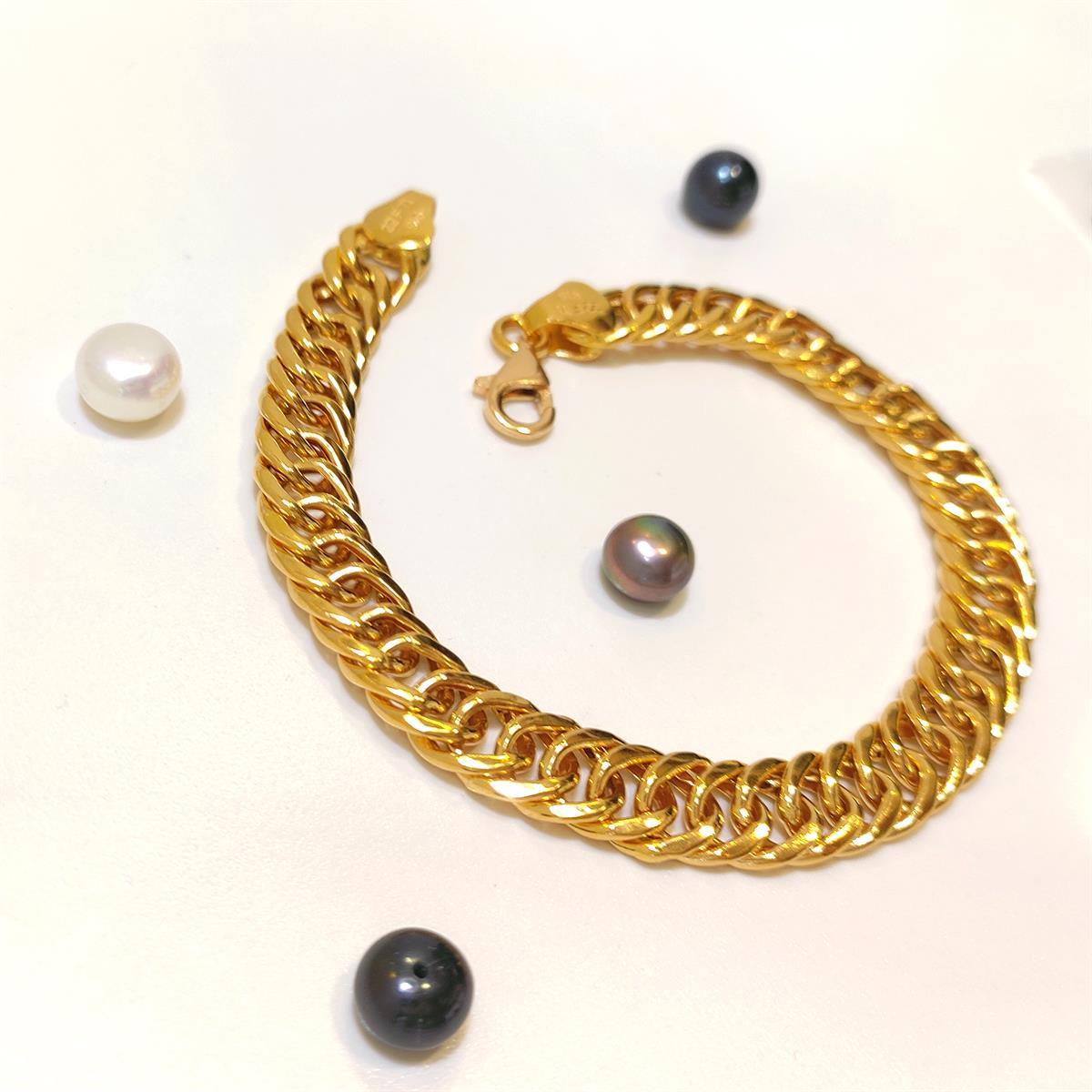 8mm Gurmet Zincir Bileklik Künye 22 Ayar Altın HD VİDEOLU