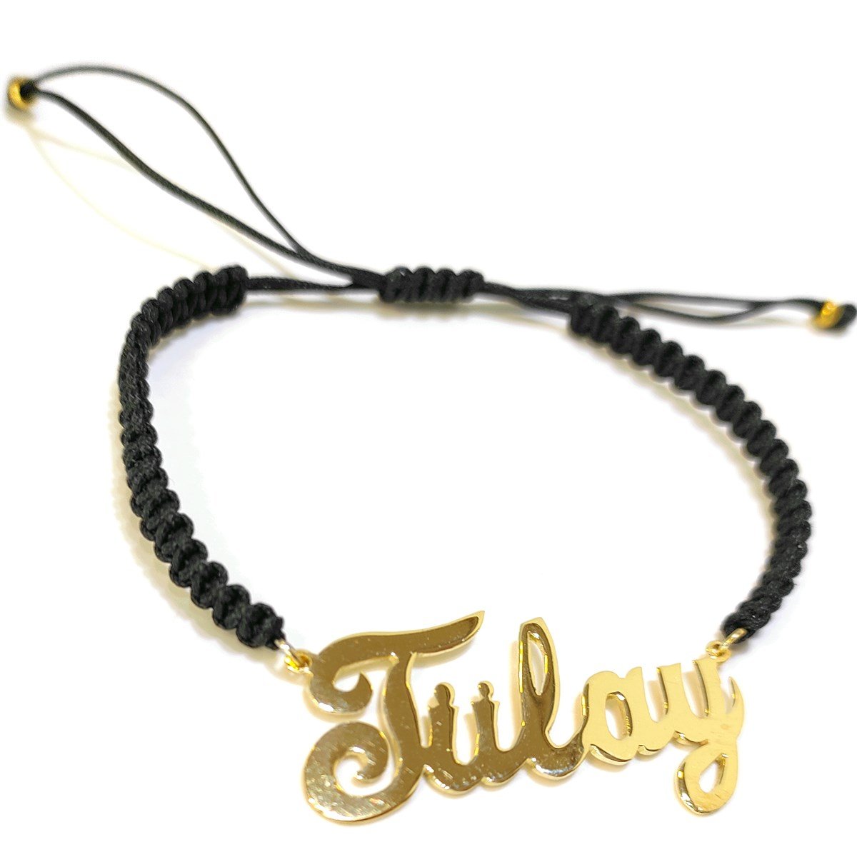 Makrome İsim Bileklik Künye 14 Ayar Altın 4K VİDEOLU