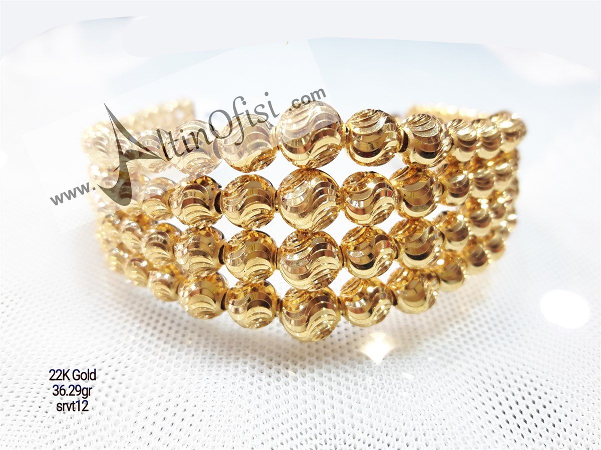 Dorika Toplu 4 Sıra Bilezik 22 Ayar Altın