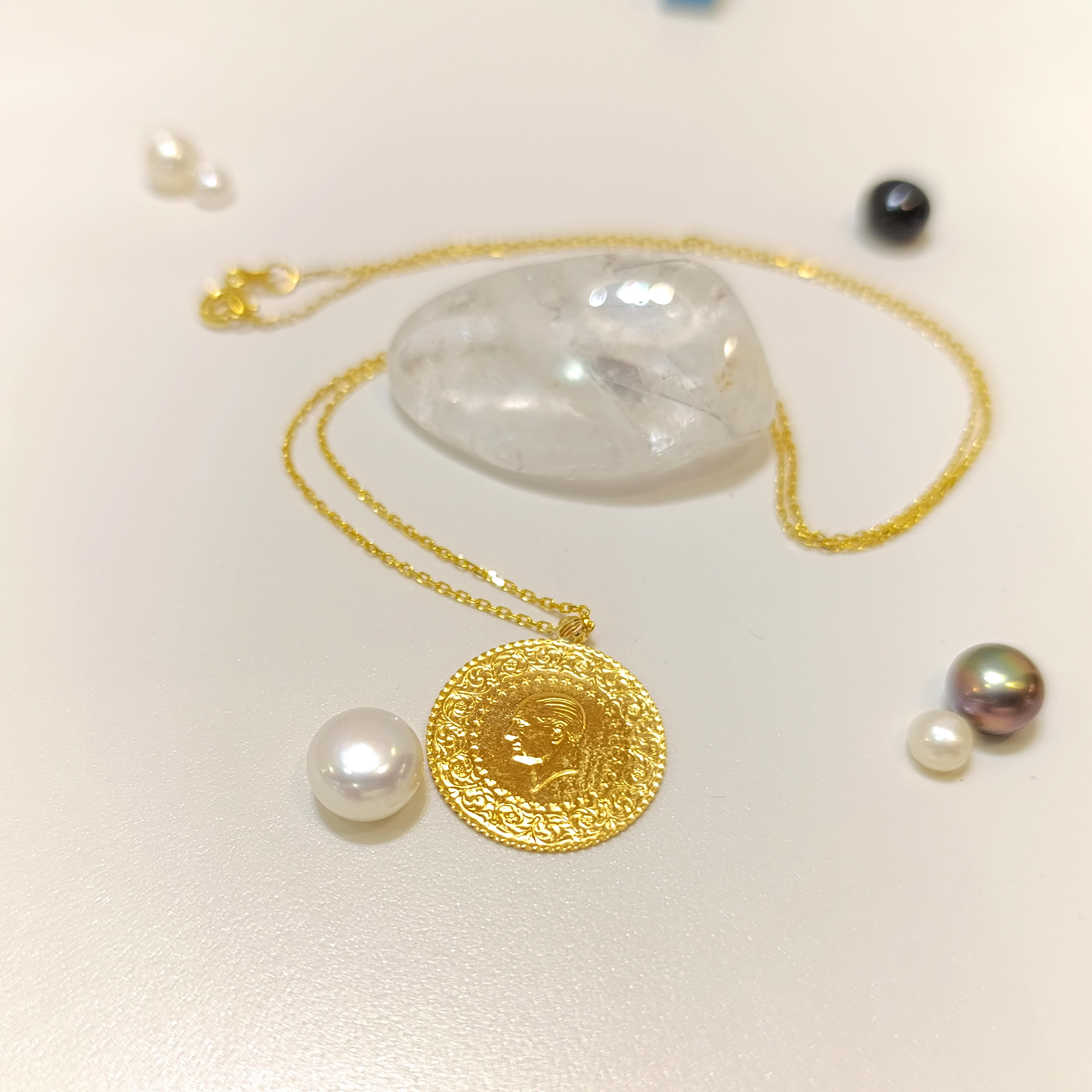 Çeyrek Altınlı Kolye HD VİDEOLU