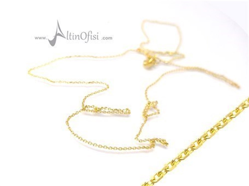 42cm Forse Zincir 14 Ayar Altın