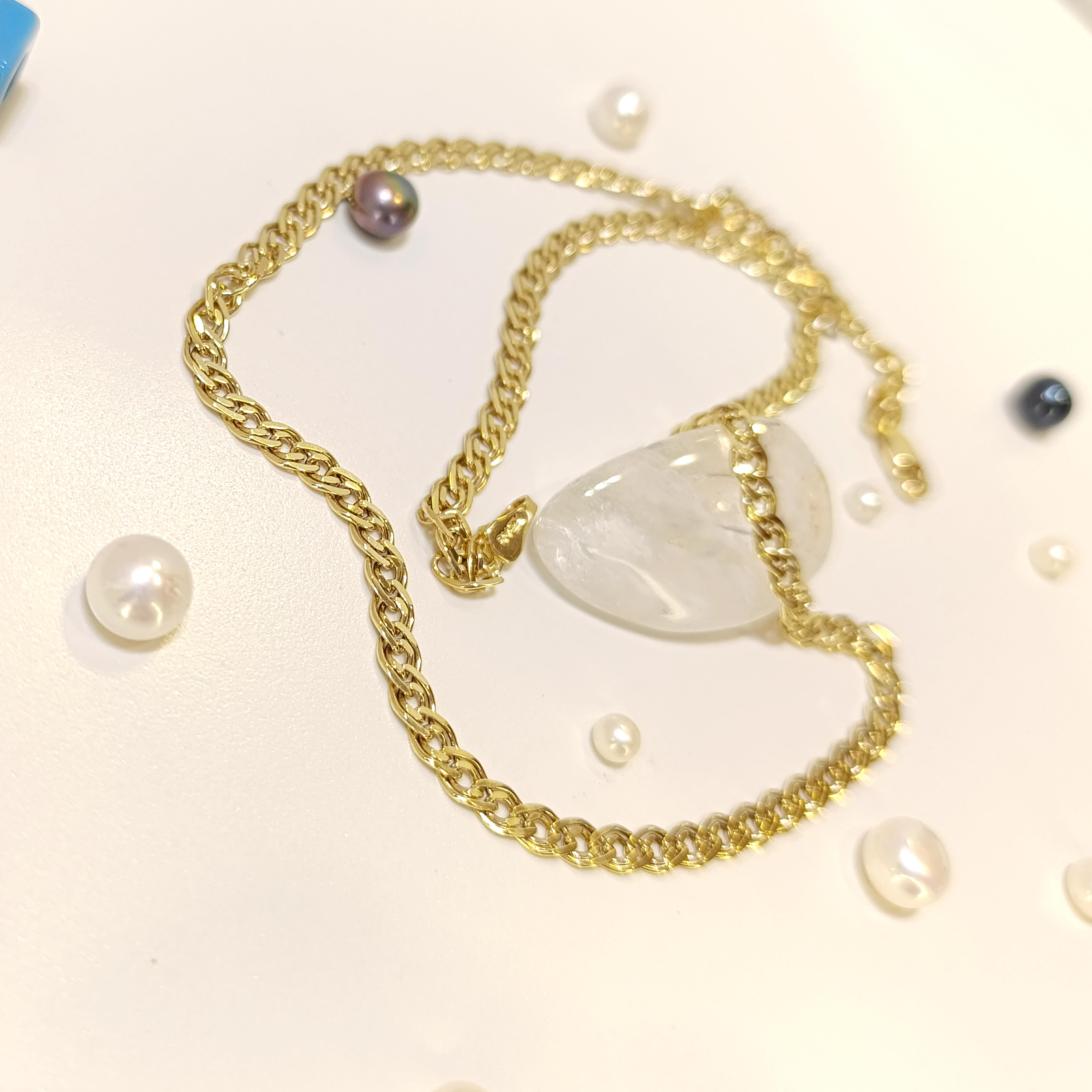 46cm 4.3 İkili Gurmet Zincir 14 Ayar Altın  HD VİDEOLU