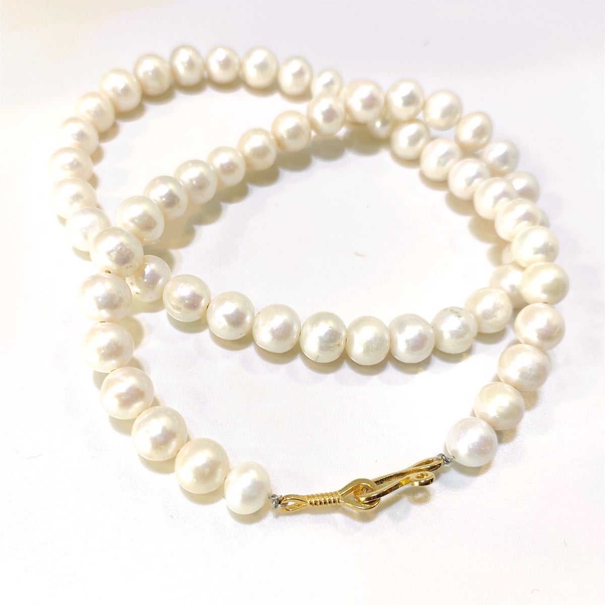 Antik Kilitli İnci Kolye Gerdanlık 14 Ayar Altın 4K VİDEOLU