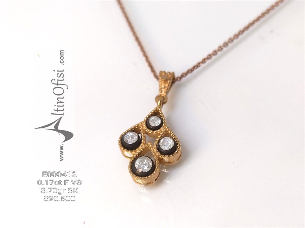Damla Elmas Taşlı Kolye