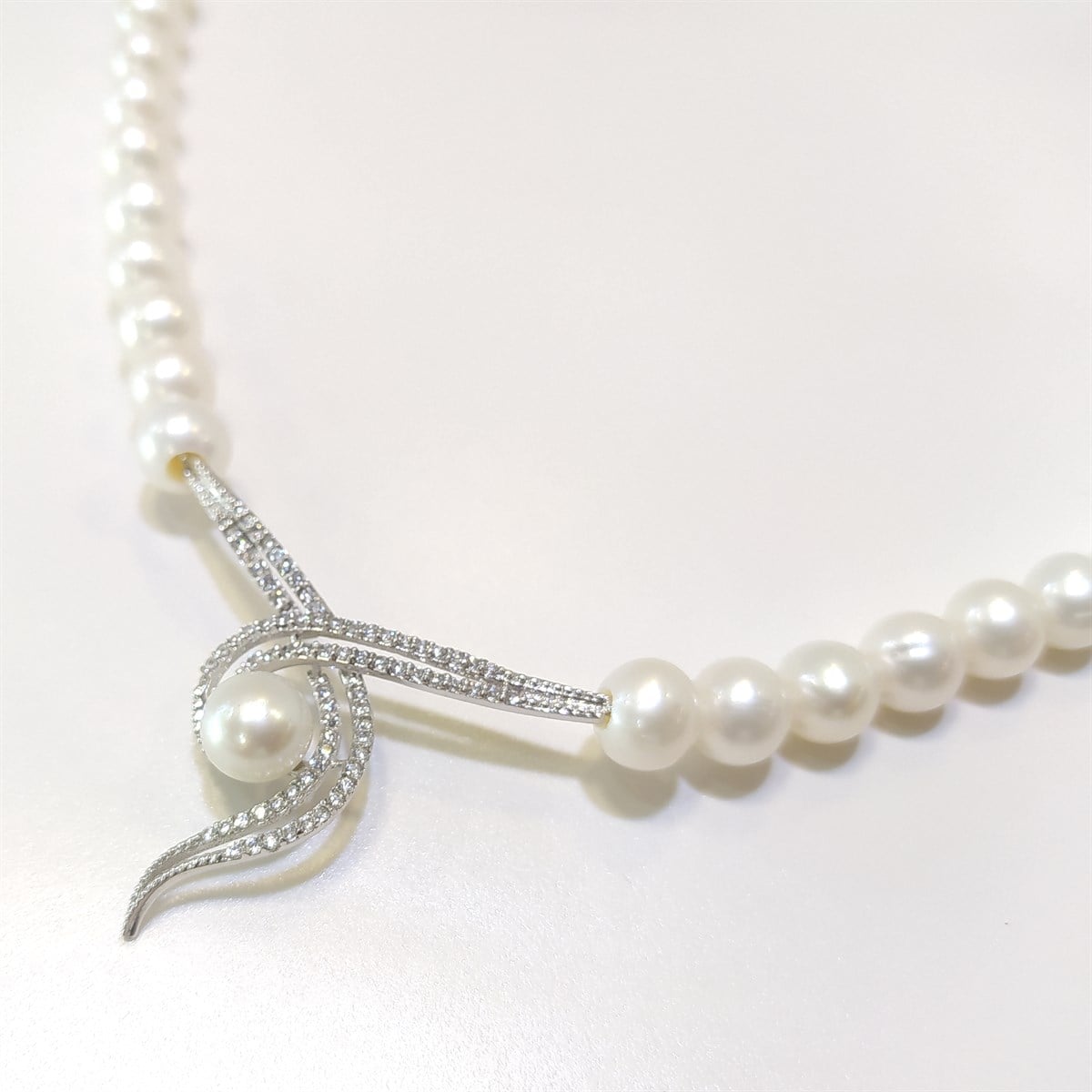 İnci Gerdanlık Kolye 14 Ayar Altın