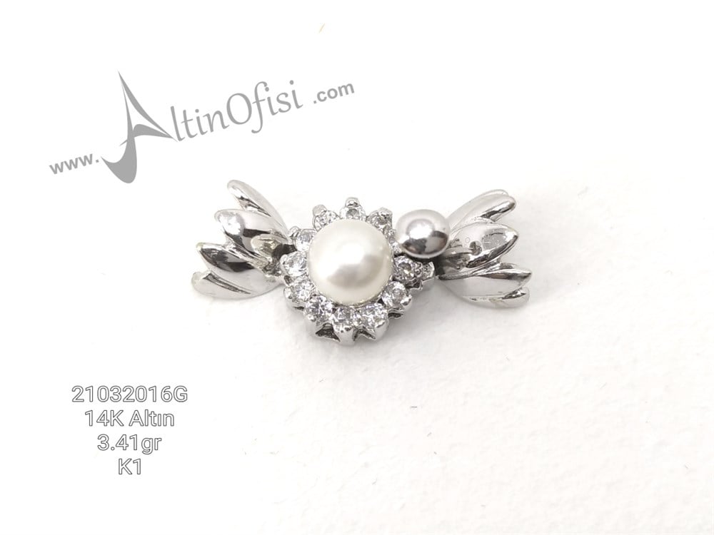 İnci Klips Kilit 14 Ayar Altın